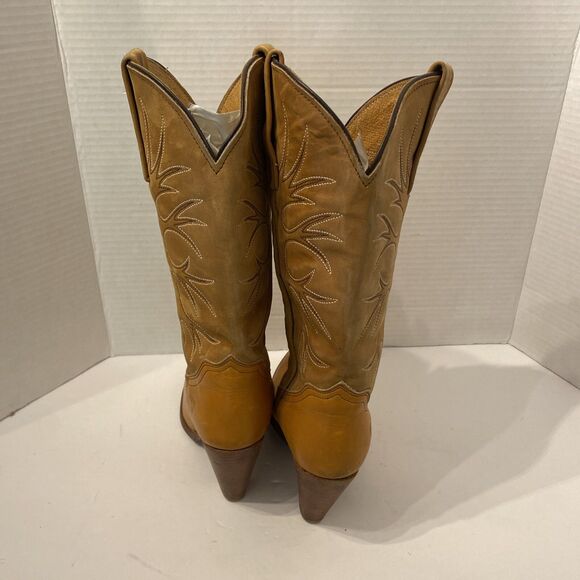 Vintage Frye Cowboy Boots Brown Suede Leather Western Pull-On Boots Size 7B - Picture 7 of 14